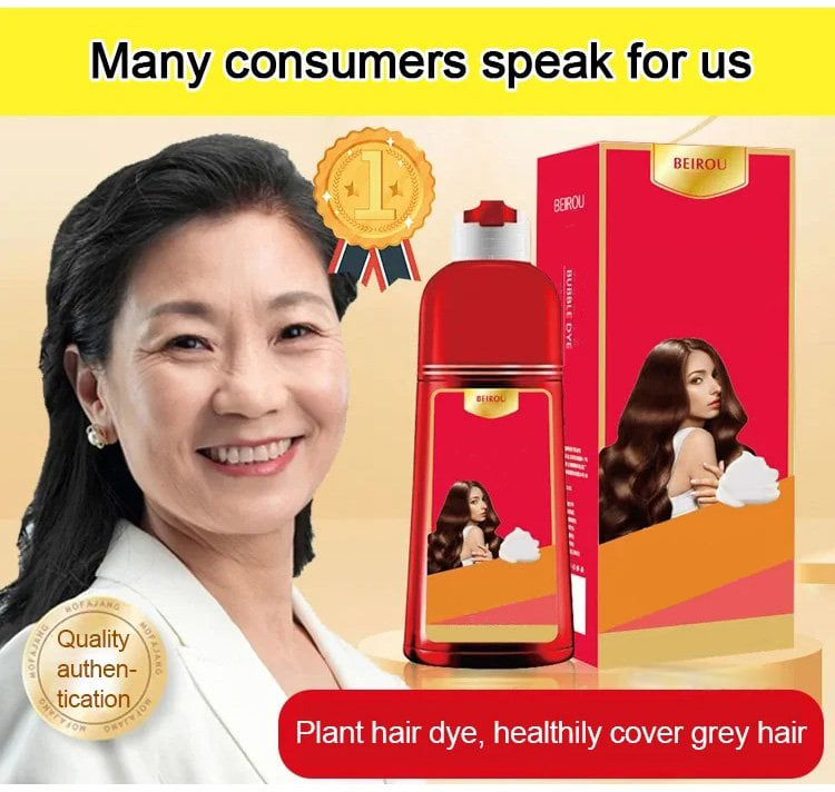 Natural Black Hair Dyeing Bubble Foam Shampoo - (BUY 1 + GET 1 FREE)