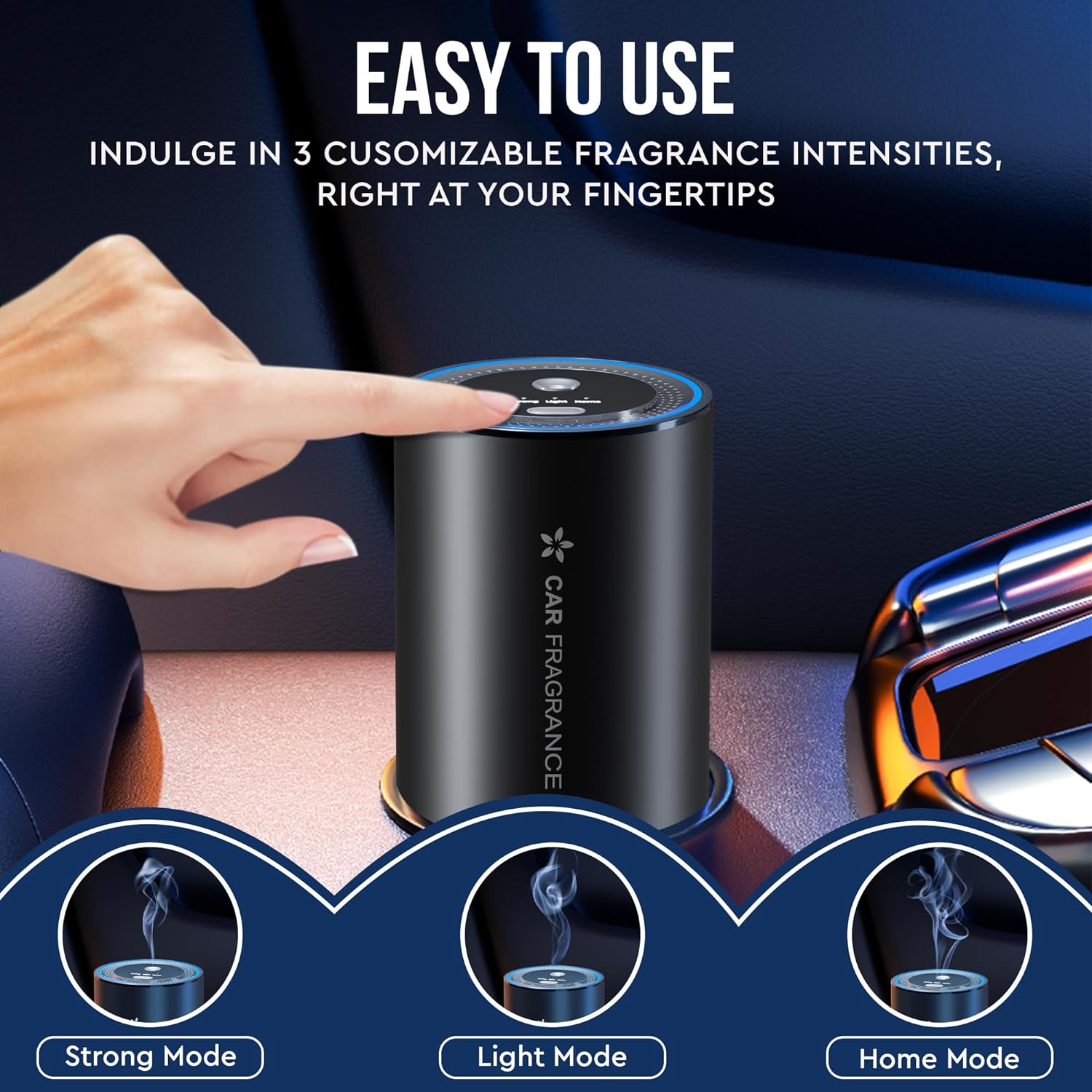 Ultrasonic Smart Car Diffuser - ( Buy 1 Get 3 Refills Free )