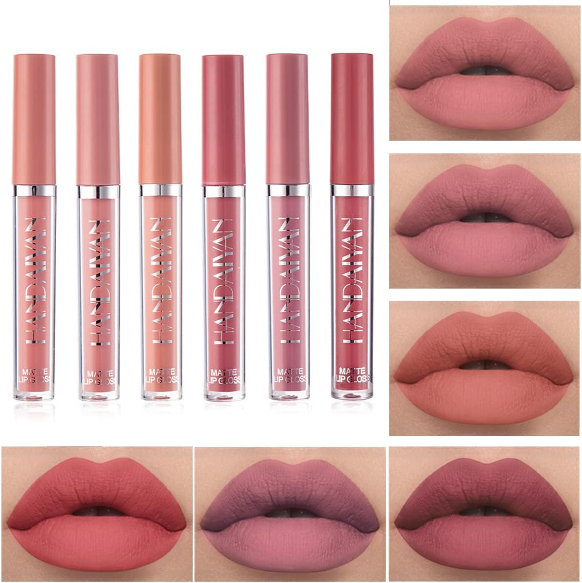 6 Colors Velvet Liquid Lipstick Set